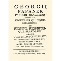 Papanek [György], Georgi[us]: De regno, regibusque Slavorum atque cum prisci civilis, et ecclesiasti