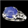 Image 1 : APP: 2k Designer Sebastian 7.80CT Oval Cut Cabochon Tanzanite and Sterling Silver Ring