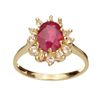 Image 1 : APP: 3.5k 14 kt. Gold, 1.60CT Ruby And Topaz Ring