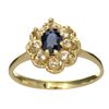 APP: 1.8k 14 kt. Gold, 0.35CT Blue Sapphire And Topaz Ring
