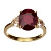 Image 1 : APP: 4.2k 14 kt. Gold, 3.36CT Ruby And Topaz Ring