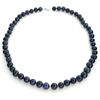 Image 1 : APP: 1.3k 18'' Black Pearl Strand with Sterling Silver Clasp Necklace