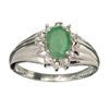 APP: 2.4k 0.70CT Oval Cut Green Beryl Emerald And Platinum Over Sterling Silver Ring