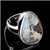 Image 1 : APP: 1.4k 11.77Grams Natural Form Boulder Opal And Sterling Silver Ring