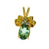 Image 1 : 14 kt. Gold, and Aquamarine Tourmaline Pendant
