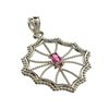 Image 1 : APP: 0.7k 0.20CT Marquise Cut Ruby And Platinum Over Sterling Silver Pendant