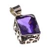 Image 1 : APP: 1.3k Designer Sebastian 4.82CT Emerald Cut Amethyst Quartz And Platinum Over Sterling Silver Pe