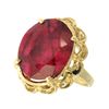 Image 1 : APP: 3.6k 14 kt Gold, 6.95CT Oval Cut Ruby Ring
