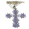 APP: 4.7k 4.00CT Mixed Cut Tanzanite And Platinum Over Sterling Silver Pendant With Chain
