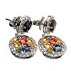APP: 3.6k 6.37CT Multi-Precious Gemstone And Topaz Platinum Over Sterling Silver Earrings