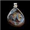 Boulder Opal Sterling Silver Pendant