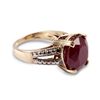 Image 1 : APP: 4.9k 14 kt. Gold, 11.76CT Oval Cut Ruby Ring