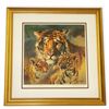 Image 1 : Donald Grant- Framed-Signature ''Tigers & Cats''