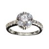 Image 1 : APP: 0.5k Designer Sebastian 2.00CT Swiss Cubic Zirconia And Platinum Over Sterling Silver Ring