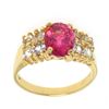 Image 1 : APP: 2.1k 14 kt. Gold, 2.04CT Pink Tourmaline and Topaz Ring