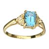 APP: 1k 14 kt. Gold, 1.50CT Blue Topaz And Topaz Ring