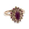 Image 1 : APP: 1.4k 14 kt. Gold, 2.06CT Ruby And White Sapphire With Ruby Accents Ring