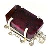 Image 1 : APP: 12.5k Designer Sebastian 289.47CT Emerald Cut Ruby and Sterling Silver Pendant