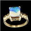 Image 1 : APP: 2.2k 14 kt. Gold, Natural Freeform Boulder Opal Ring