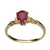 Image 1 : APP: 1.8k 14 kt. Gold, 0.70CT Pear Cut Ruby Ring