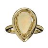 Image 1 : APP: 4.5k 14 kt. Gold, 1.45CT Pear Cut Cabochon Crystal Opal Ring