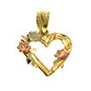 Image 1 : Exquisite 14 kt. Gold, Two Tone Heart Pendant