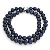 Image 1 : APP: 1.3k 18'' Black Pearl Strand with Sterling Silver Clasp Necklace