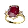 Image 1 : APP: 4k 14 kt. Gold, 11.46CT Ruby and Topaz Ring
