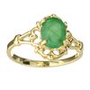 Image 1 : APP: 2.5k 14 kt. Gold, 1.20CT Oval Cut Emerald Ring