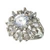 Image 1 : APP: 1k Designer Sebastian 3.34CT Swiss Cubic Zirconia And Platinum Over Sterling Silver Ring