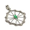 APP: 0.7k 0.15CT Marquise Cut Green Beryl Emerald And Platinum Over Sterling Silver Pendant