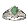 APP: 2.3k 0.70CT Oval Cut Green Beryl Emerald And Platinum Over Sterling Silver Ring