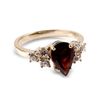 APP: 1.4k 14 kt. Gold, 3.00CT Garnet And White Sapphire Ring