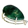 Image 1 : APP: 6.8k Designer Sebastian 414.61CT Pear Cut Green Beryl Emerald and Sterling Silver Pendant
