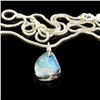 Image 1 : APP: 1k 0.93Gm Natural Freeform Boulder Opal And Sterling Silver Pendant With Chain