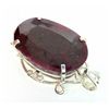Image 1 : APP: 14.6k Designer Sebastian 339.27CT Oval Cut Ruby and Sterling Silver Pendant