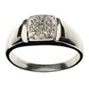 Image 1 : APP: 1.1k 0.20CT Round Cut Diamond and Platinum Over Sterling Silver Rolex Style Ring