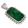 Image 1 : APP: 1.2k 59.16CT Emerald Cut Emerald And Sterling Silver Pendant