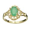 Image 1 : APP: 2.5k 14 kt. Gold, 1.20CT Oval Cut Emerald Ring