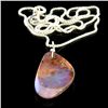 APP: 1k 2.32Gm Natural Freeform Boulder Opal And Sterling Silver Pendant With Chain