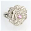 Image 1 : Platinum Overlay Sterling Silver French Cubic Zirconium Ring