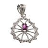 Image 1 : APP: 0.9k 0.30CT Pear Cut Ruby And Platinum Over Sterling Silver Pendant