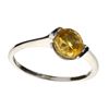 Image 1 : APP: 0.4k Designer Sebastian 1.50CT Round Cut Citrine Quartz and Sterling Silver Ring