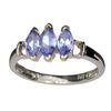 Image 1 : APP: 1.3k 1.00CT Marquise Cut Tanzanite And Platinum Over Sterling Silver Ring