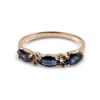 APP: 0.9k 14 kt. Gold, 0.90CT Blue And White Sapphire Ring