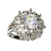 Image 1 : APP: 1k Designer Sebastian 3.34CT Swiss Cubic Zirconia And Platinum Over Sterling Silver Ring