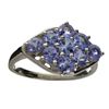 Image 1 : APP: 2k 1.70CT Round Cut Tanzanite And Platinum Over Sterling Silver Ring