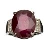 Image 1 : APP: 3.1k 9.00CT Ruby And Topaz Platinum Over Sterling Silver Ring