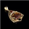Image 1 : APP: 3.2k 14 kt. Gold, Freeform Cut Boulder Opal Pendant