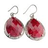 Image 1 : APP: 2k 47.00CT Ruby And Topaz Platinum Over Sterling Silver Earrings